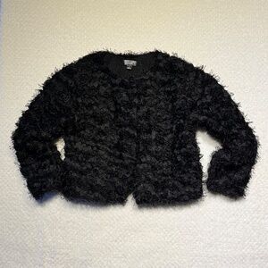 Turo Parc Girls Textured Rosette Bolero Jacket (7) Fully Lined with Front Clasp